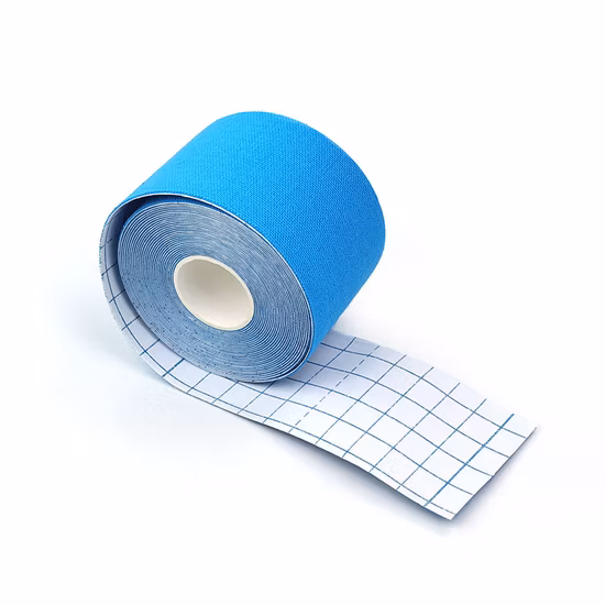 Bande de kinésiologie thérapeutique respirante et imperméable colorée 5 cm x 5 m avec la colle la plus forte