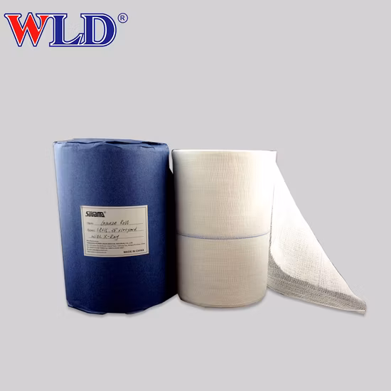 Rouleau de gaze de coton absorbant médical chirurgical
