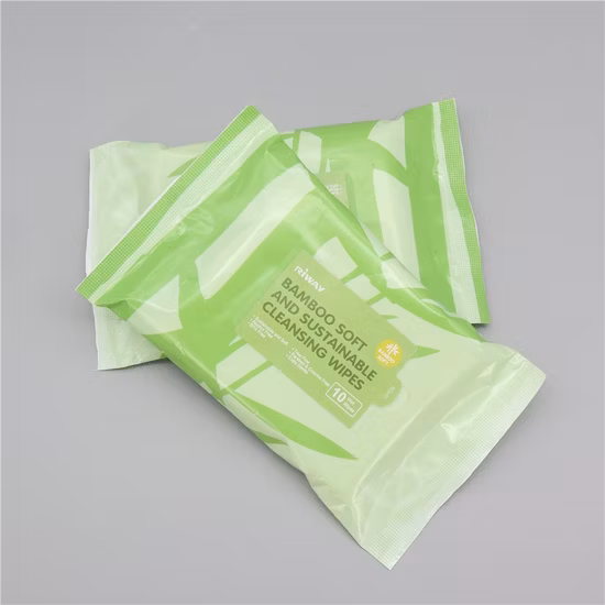 Wz 100 % fibre de bambou biodégradable lingettes antibactériennes organiques pour bébé Lingettes humides pour bébé