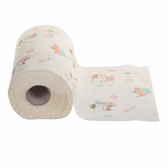 Non-tissés spéciaux Non-tissés jetables Cuisine Désinfection Lingette humide Nettoyage Chiffon sec avec impression Essuyage doux Lingettes sèches Lingettes humides